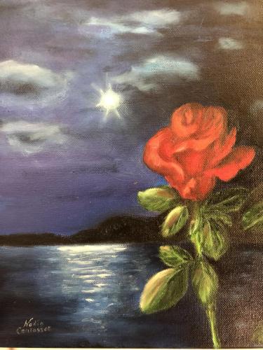 Rose au clair de lune